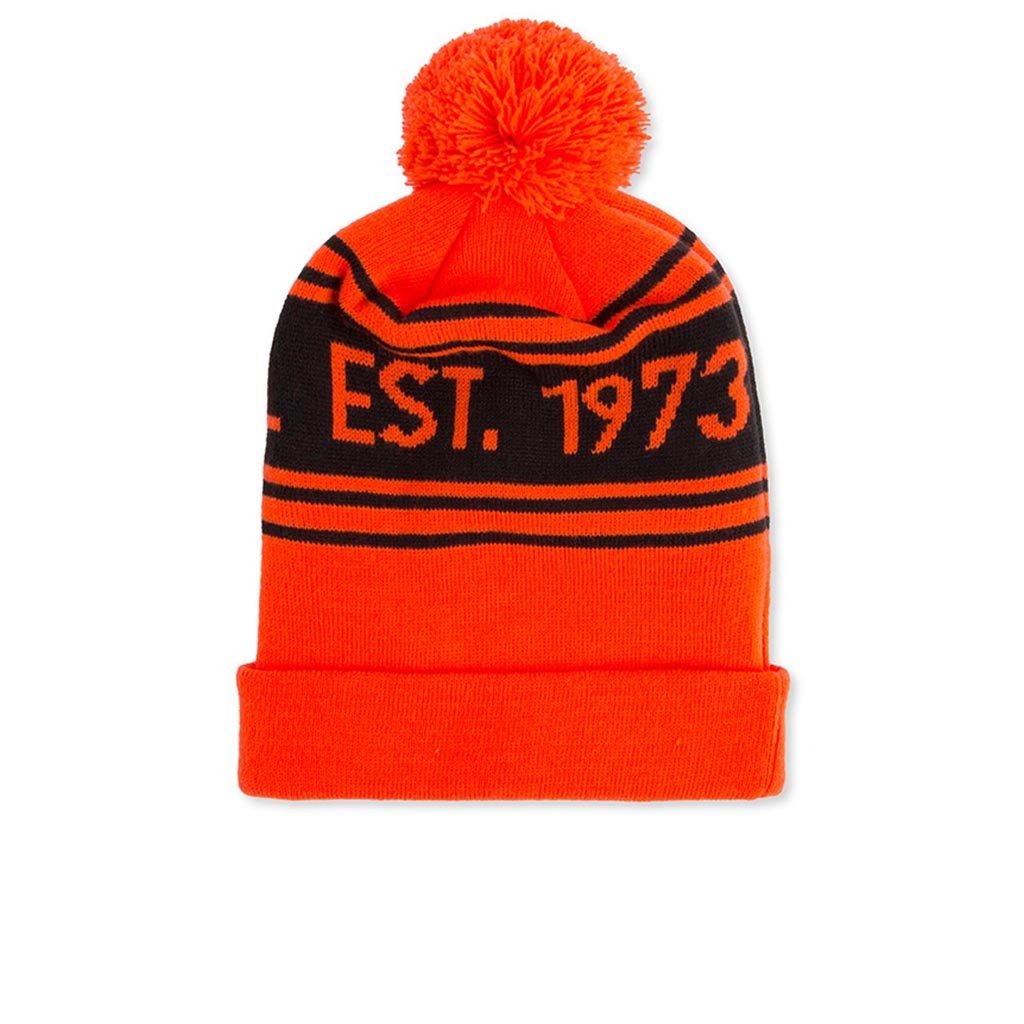 Basketball Pom Beanie - Bright Red