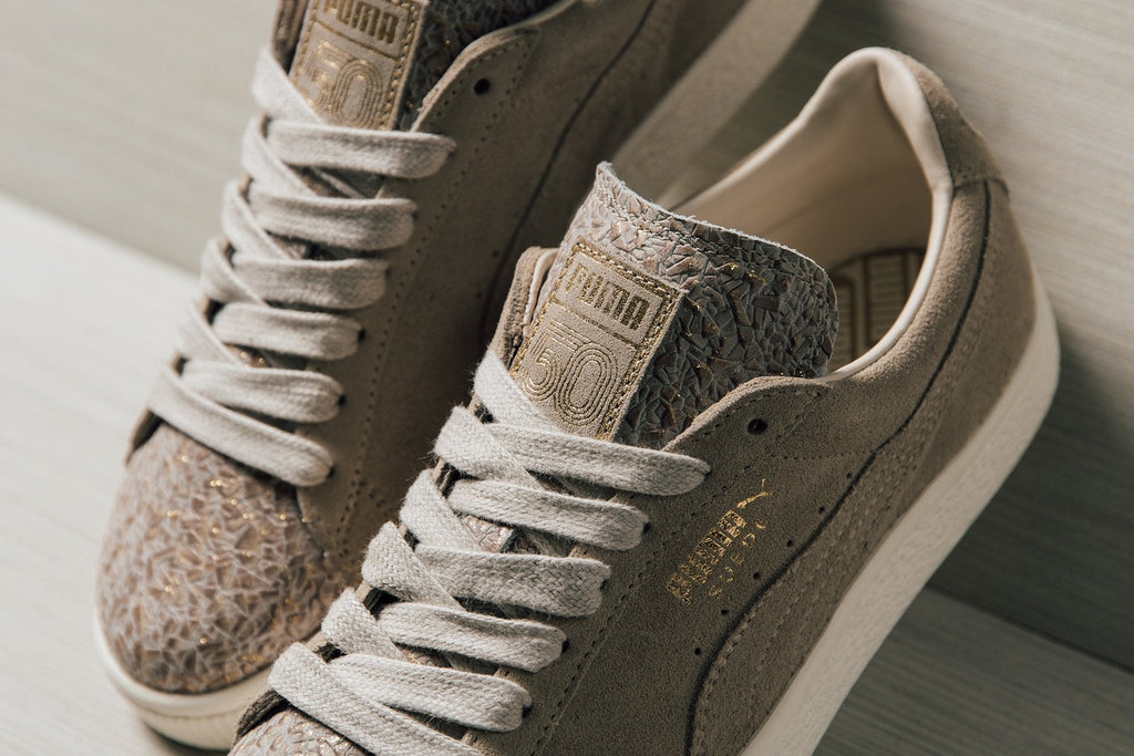 Women's Classic Suede 'Made In Italy' - Birch/Team Gold