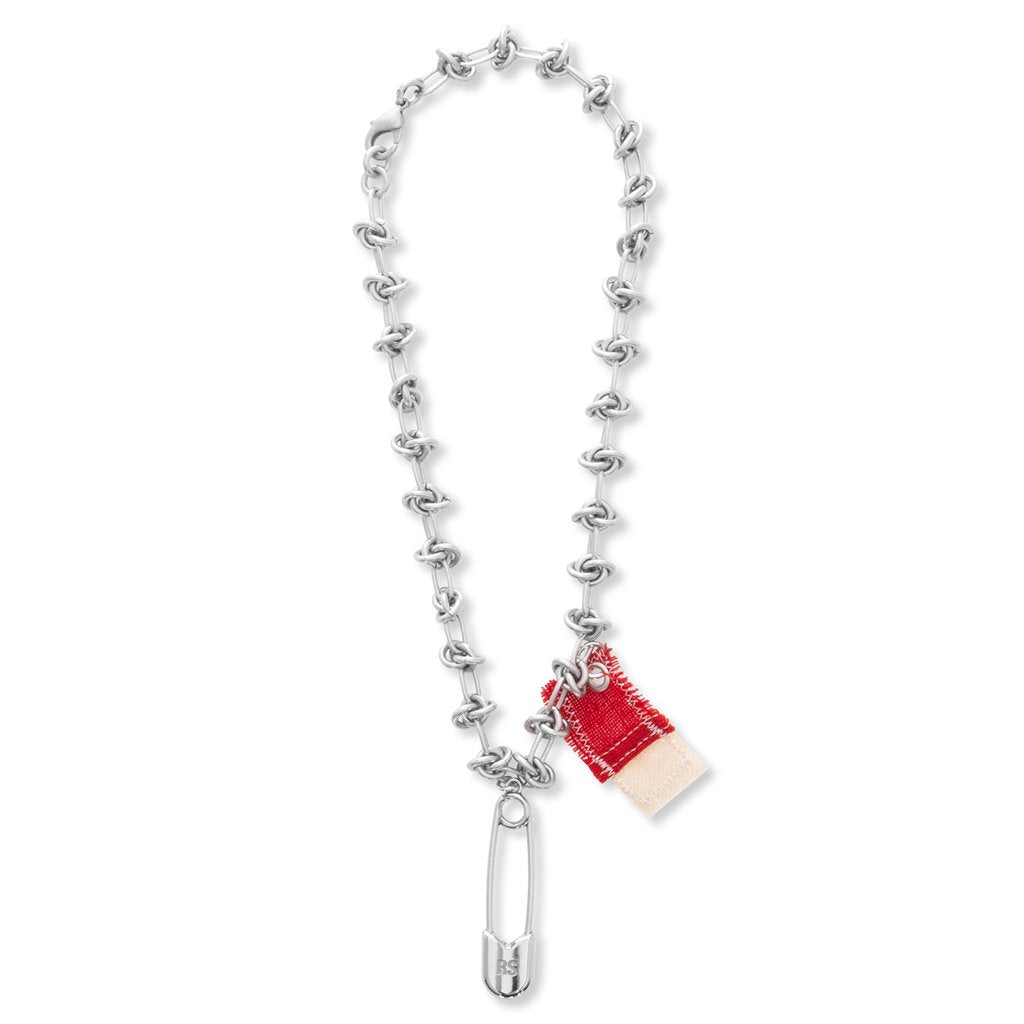 Knot Charm Necklace - Nickel