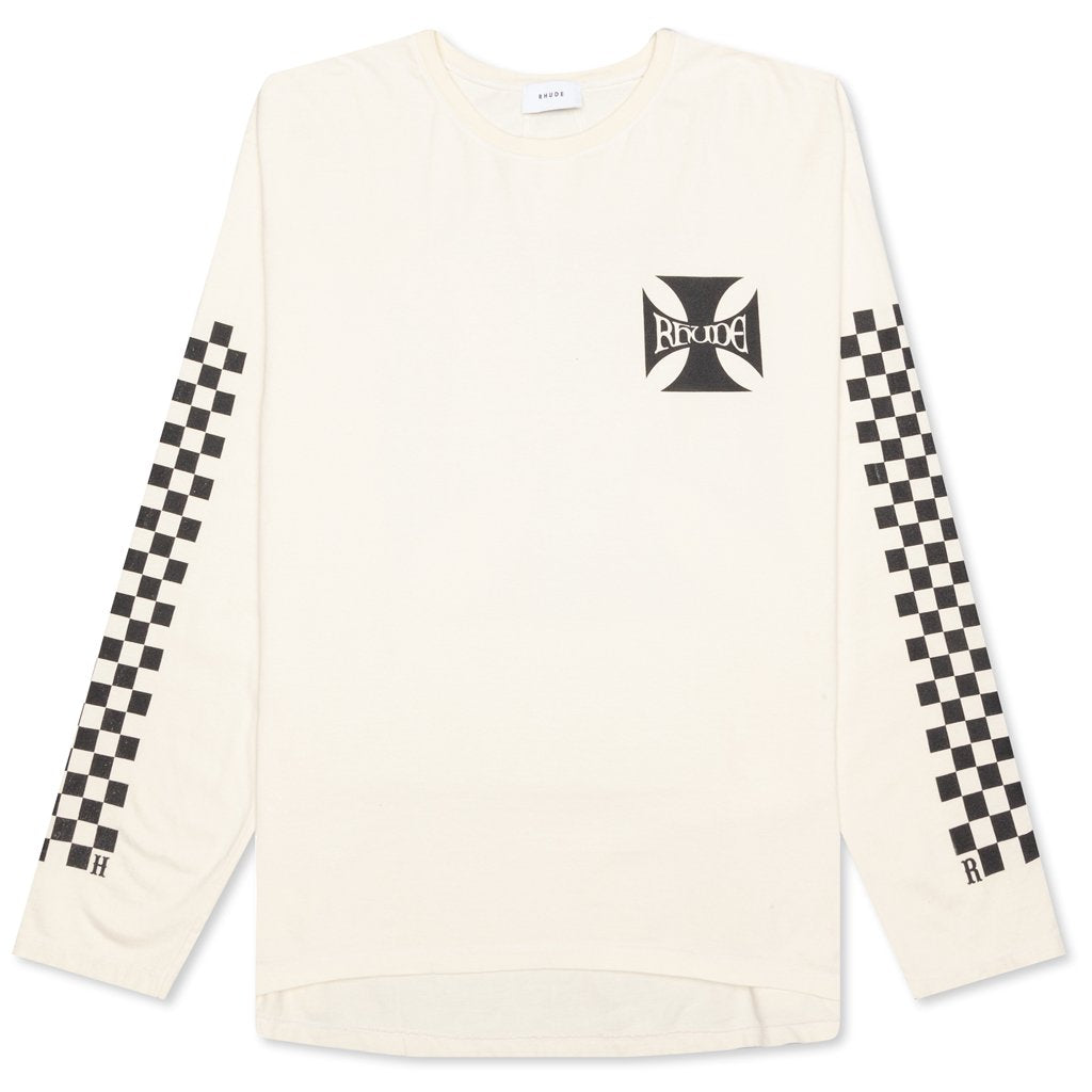 Classic Checker L/S Tee - White