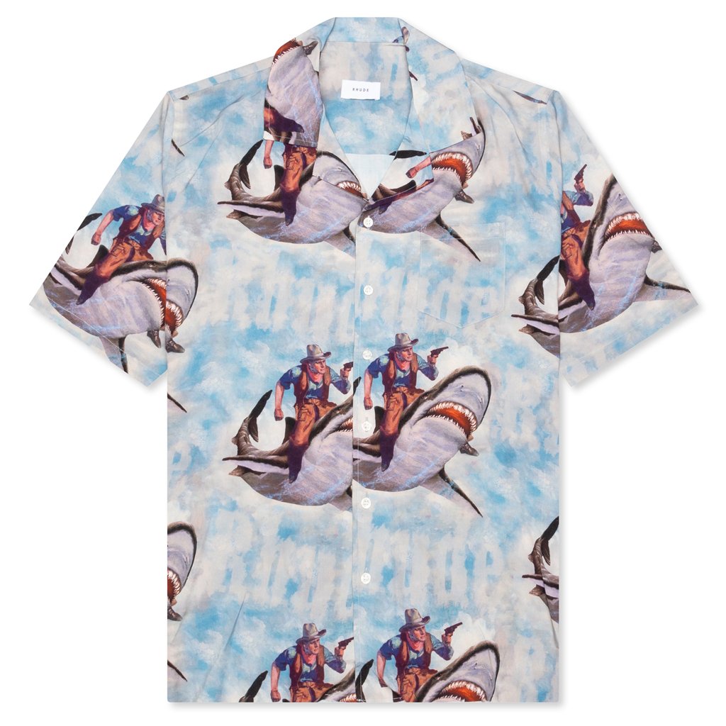 Hawaiian S/S Shirt - Blue/Multi