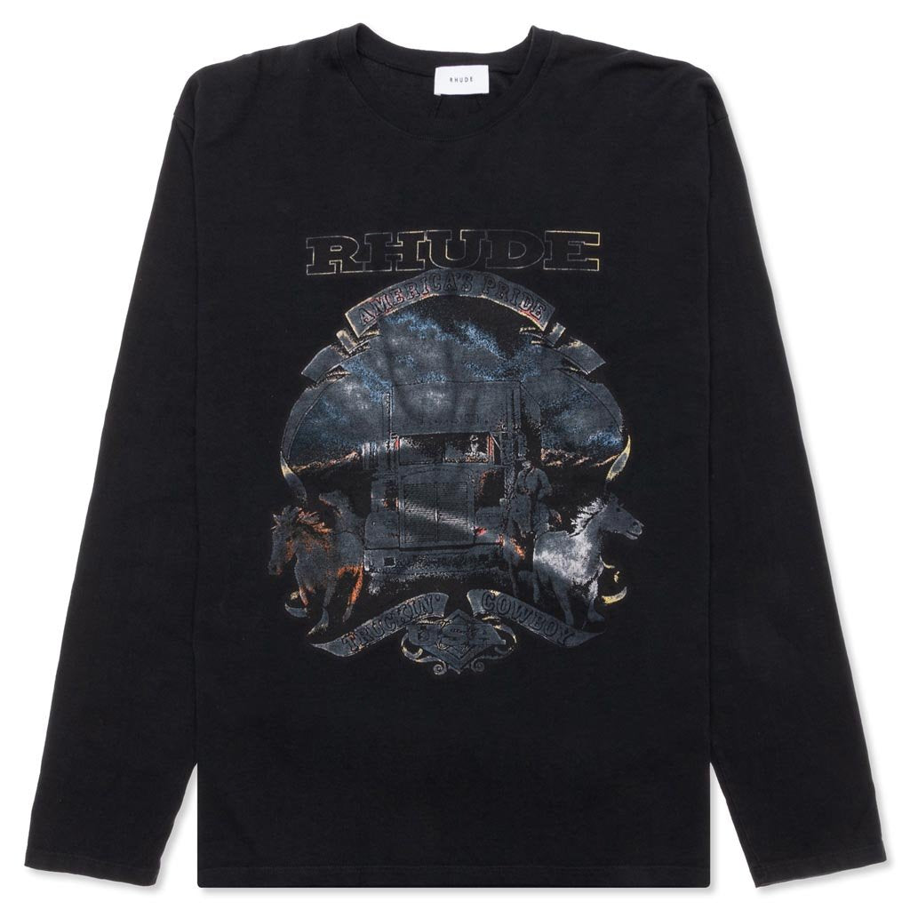 Horse Semi L/S Tee - Black