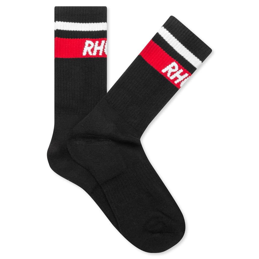 Mod Stripe Socks - Black