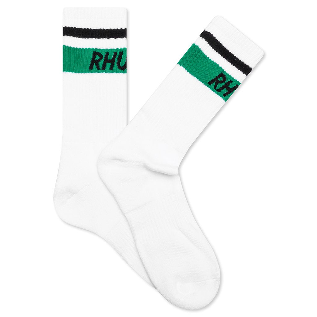 Mod Stripe Socks - White
