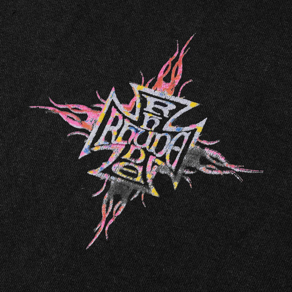 Neon Flame Hoodie - Black