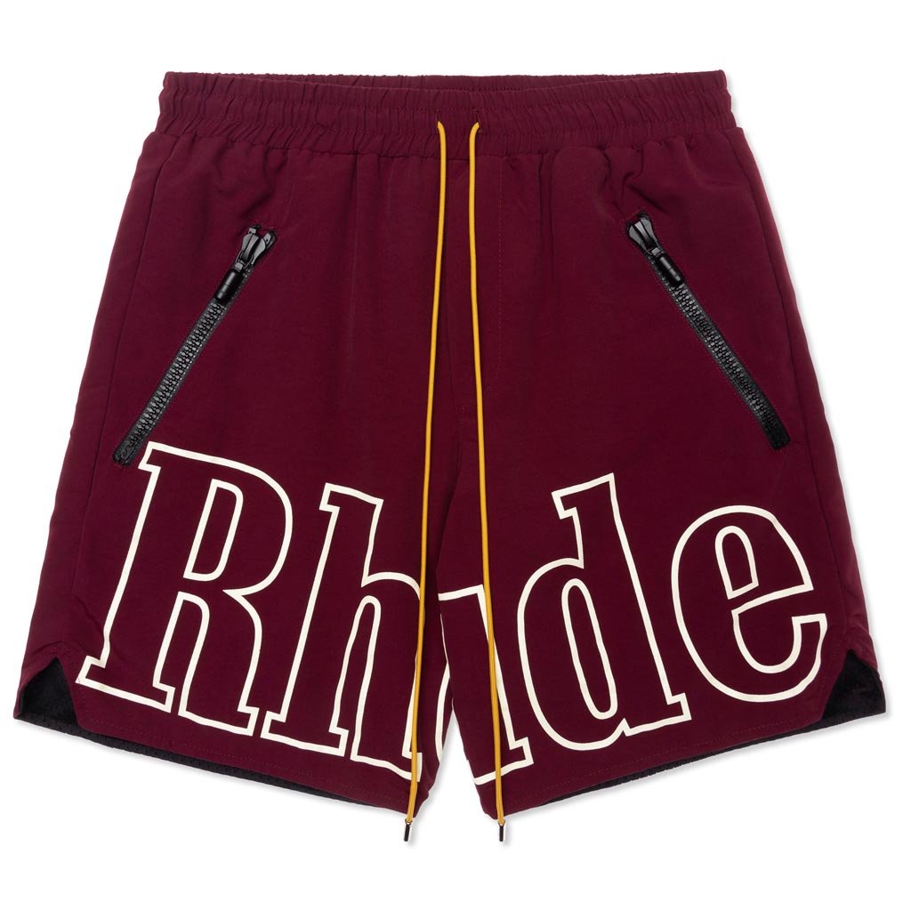 Oversized Logo Short - Burgundy
