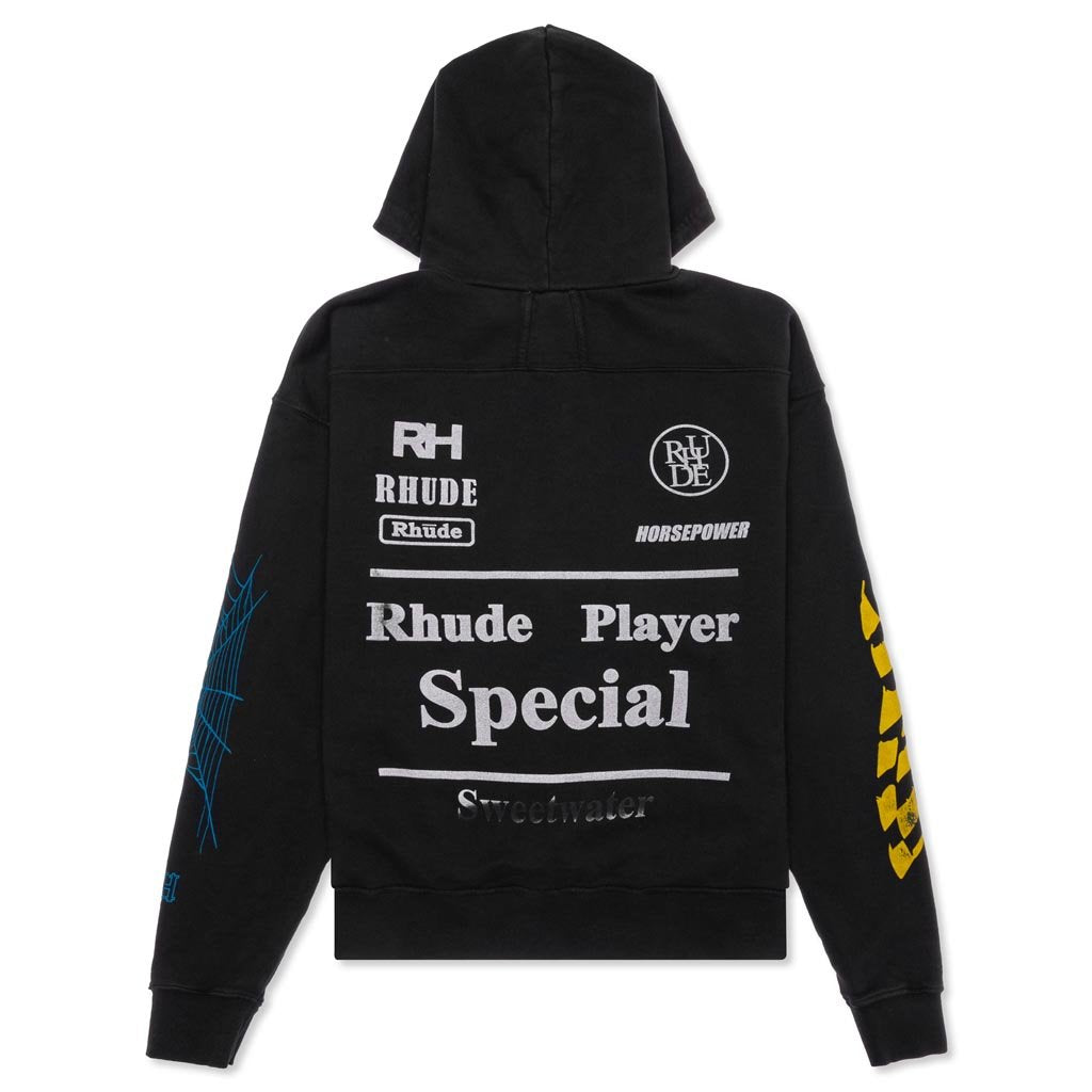 Rhonda 2 Decal Hoodie - Black