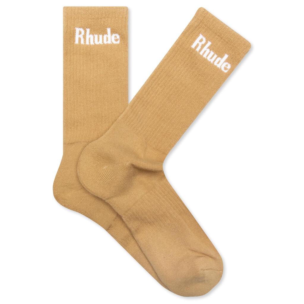 Solid Logo Sock - Sand