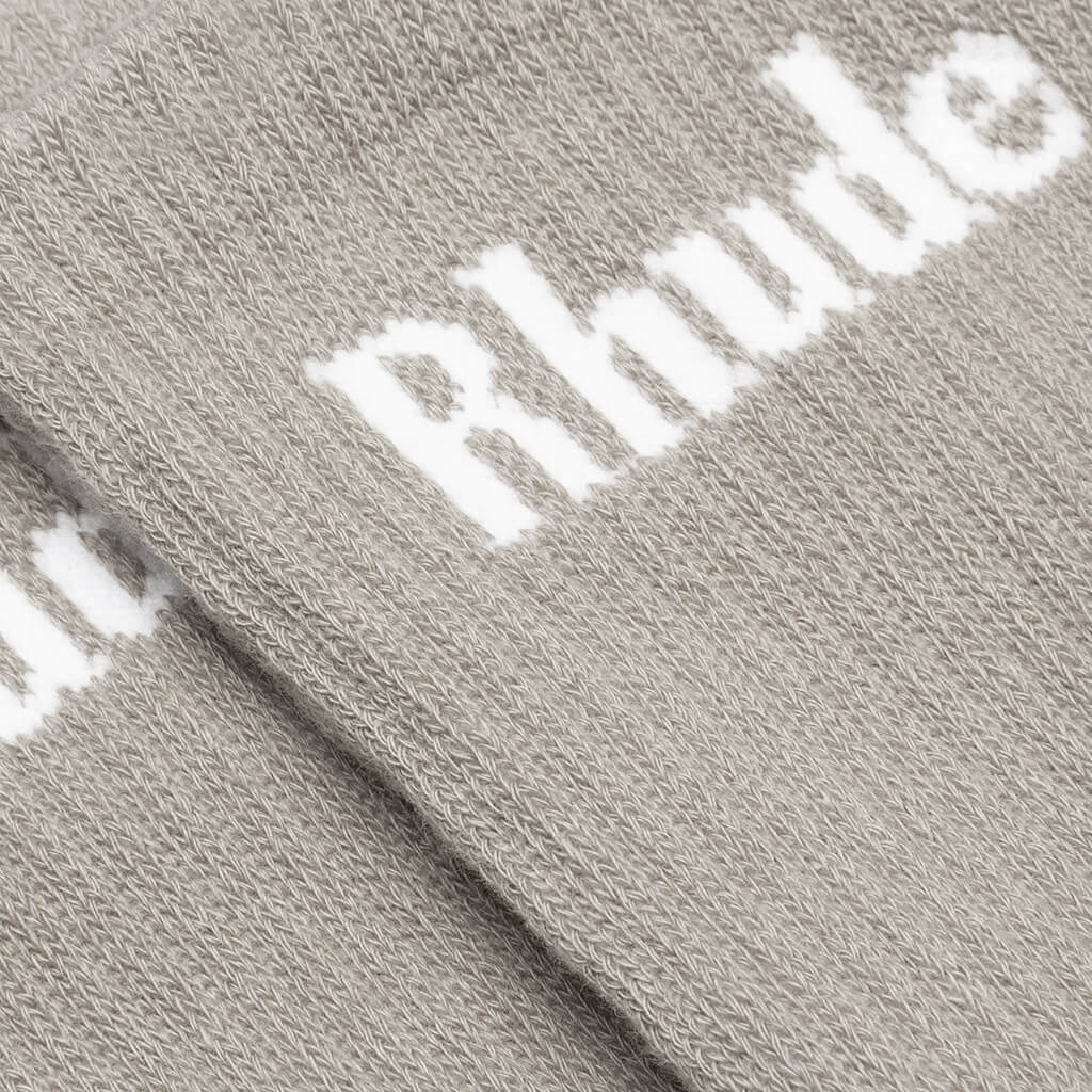 Solid Logo Sock - Taupe