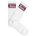 Stripe Socks - White/Burgundy