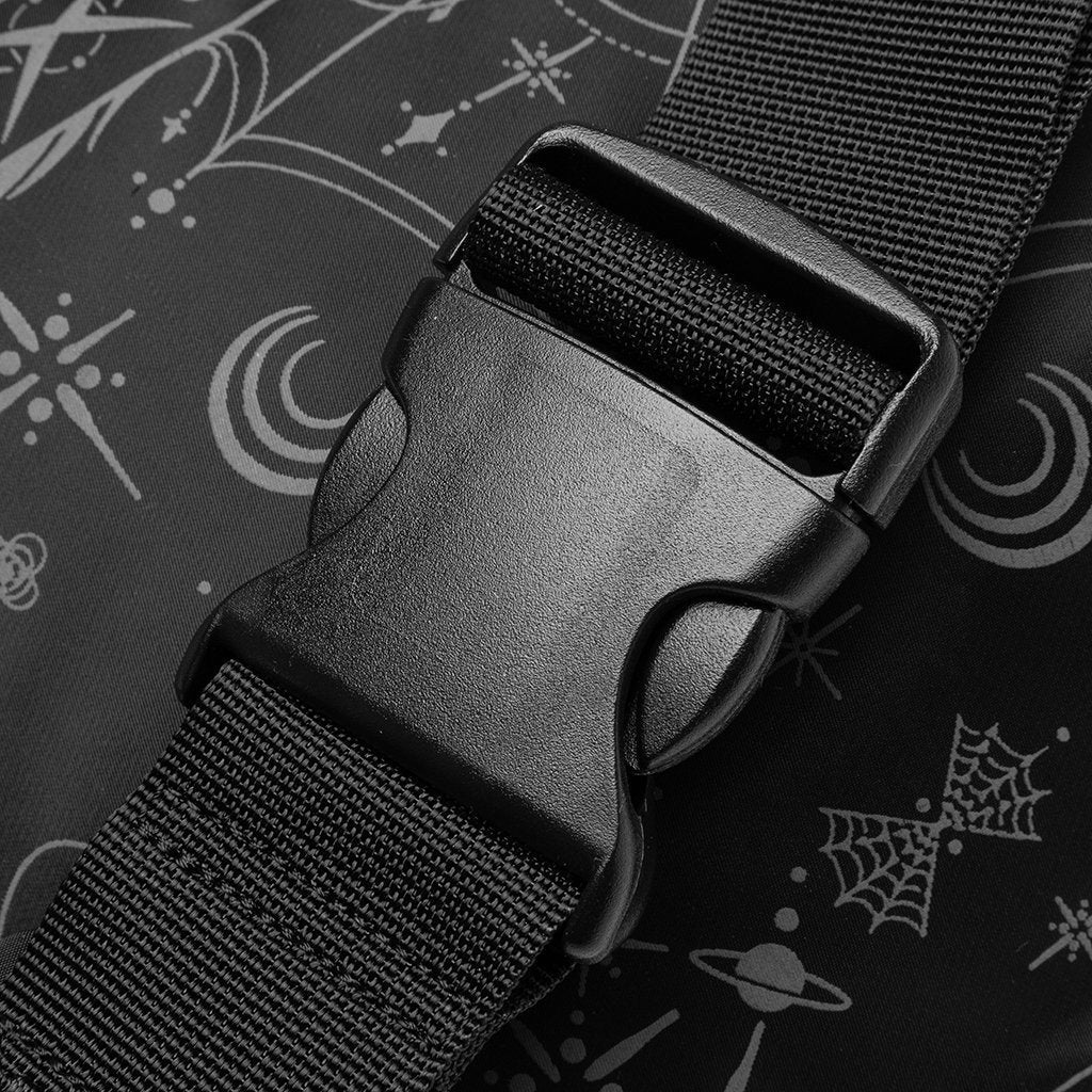 Bandana Print Nylon Waist Bag - Black