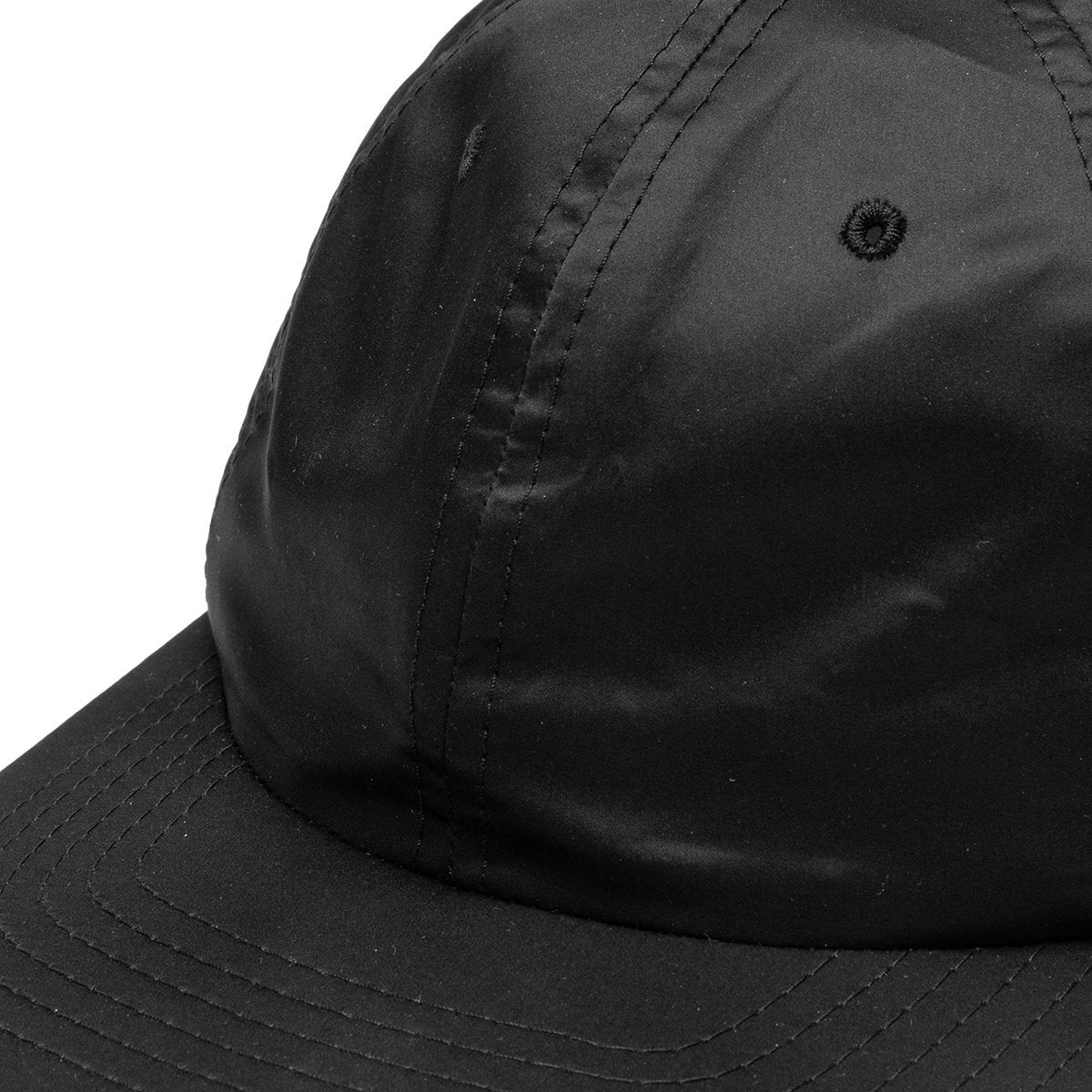 Flat Nylon Sport Cap - Black