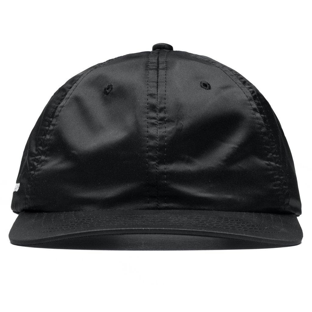 Flat Nylon Sport Cap - Black