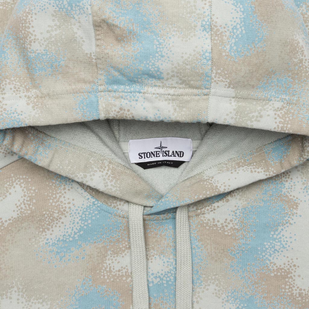 Camo Devore Hooded Sweatshirt - Dove Grey