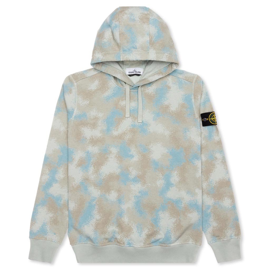 Camo Devore Hooded Sweatshirt - Dove Grey