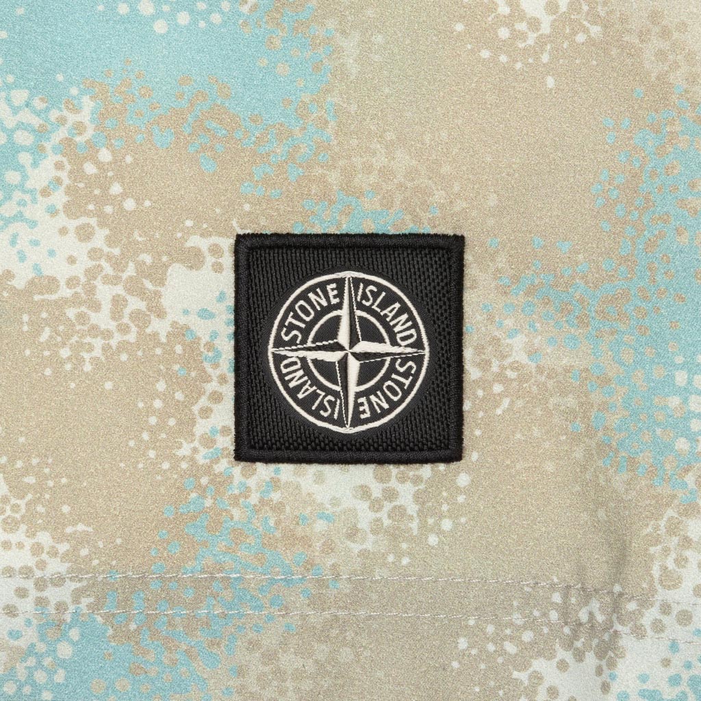 Camo Devore Swim Trunks - Dove Grey