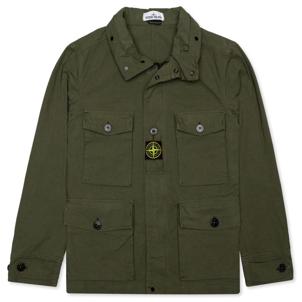 Center Patch Logo Jacket - Olive Green