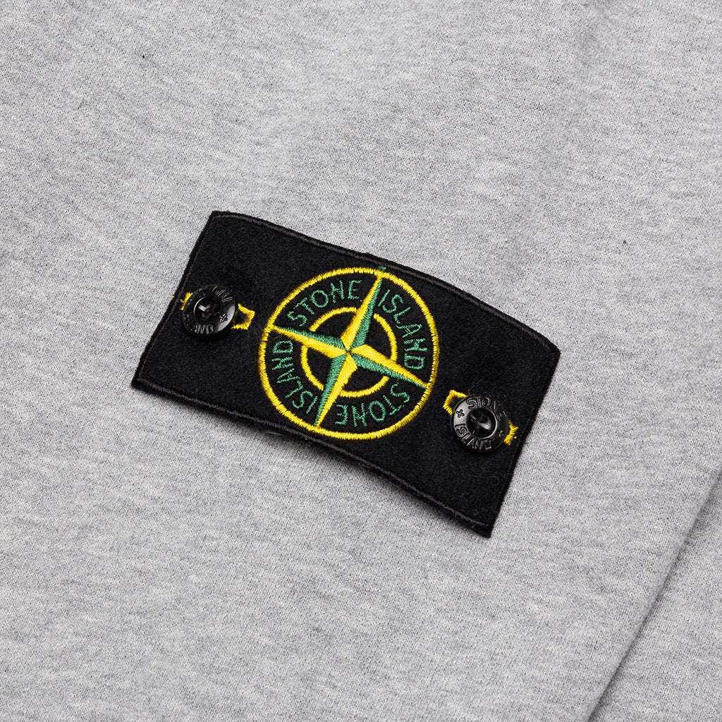 Cotton Hooded Full Zip Sweatshirt - Melange Grey