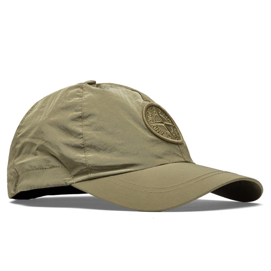 Nylon Metal 6 Panel Cap - Dark Beige