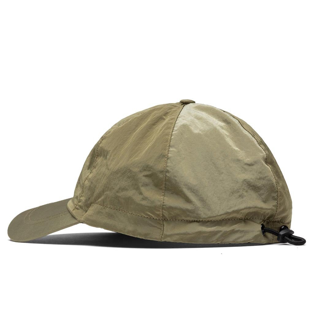 Nylon Metal 6 Panel Cap - Dark Beige
