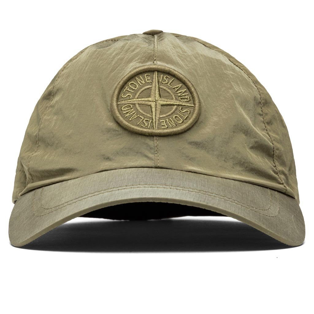 Nylon Metal 6 Panel Cap - Dark Beige