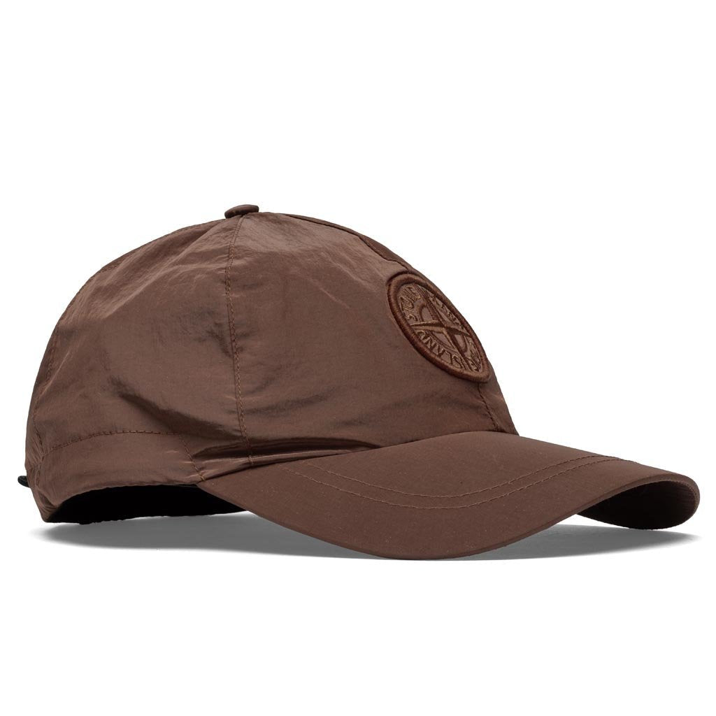 Nylon Metal 6 Panel Cap - Mahogany Brown