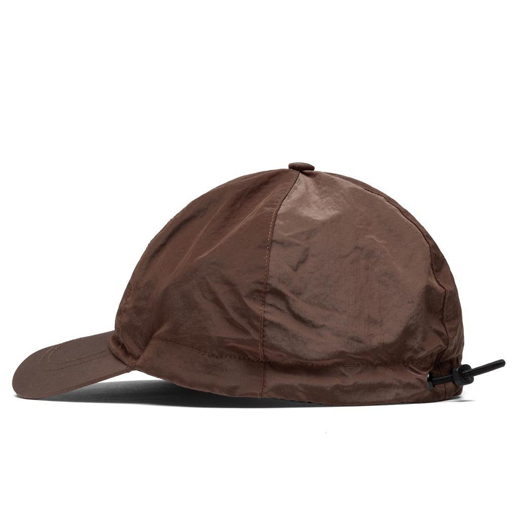 Nylon Metal 6 Panel Cap - Mahogany Brown