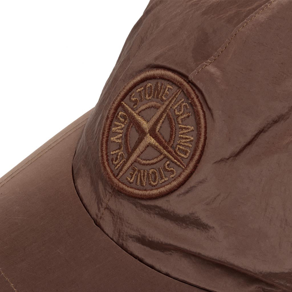 Nylon Metal 6 Panel Cap - Mahogany Brown