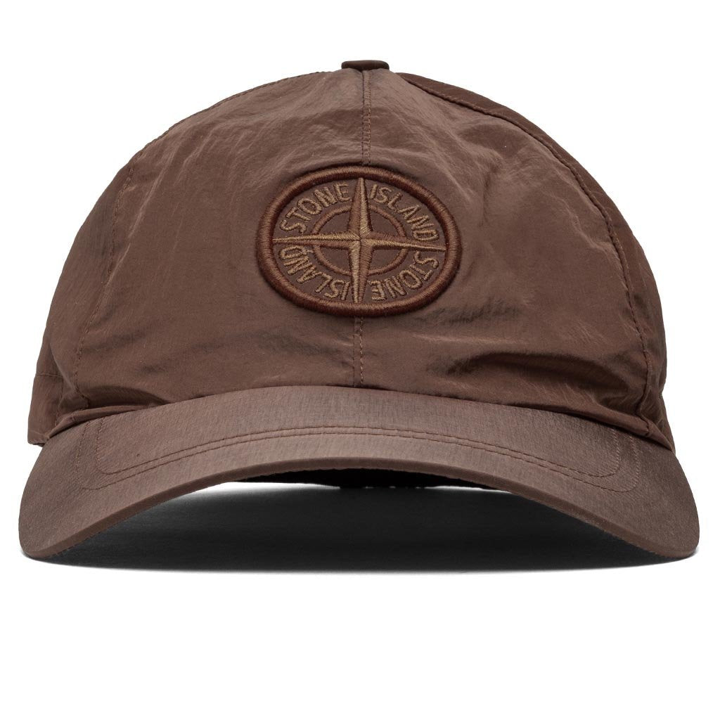 Nylon Metal 6 Panel Cap - Mahogany Brown