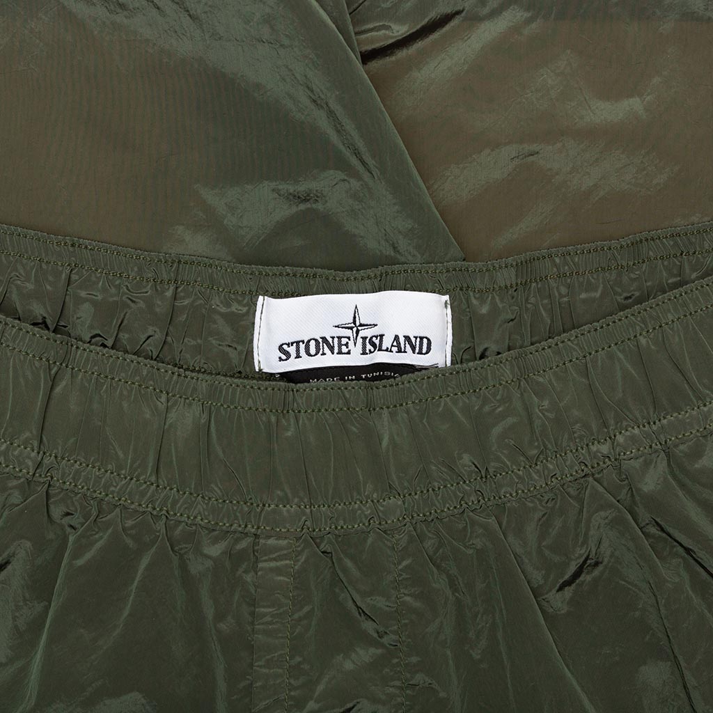 Nylon Metal Shorts - Olive Green