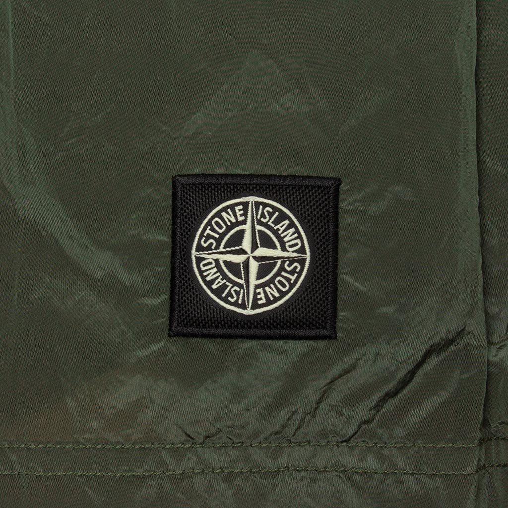 Nylon Metal Shorts - Olive Green