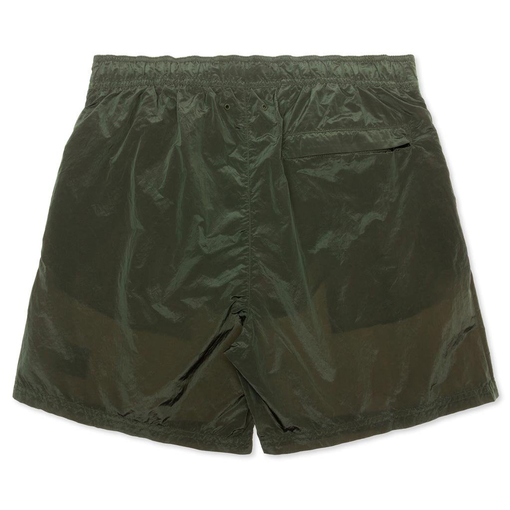 Nylon Metal Shorts - Olive Green