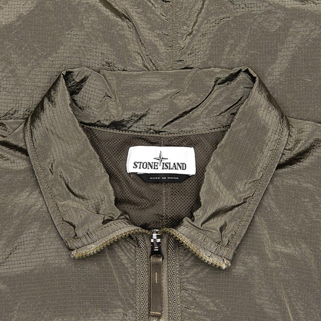 Nylon Metal Smock - Olive