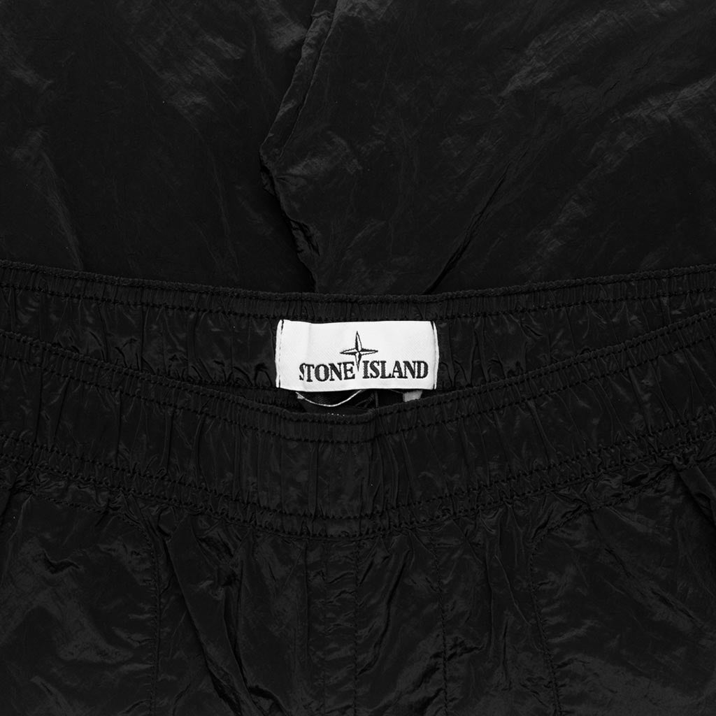Nylon Metal Swim Trunks - Black