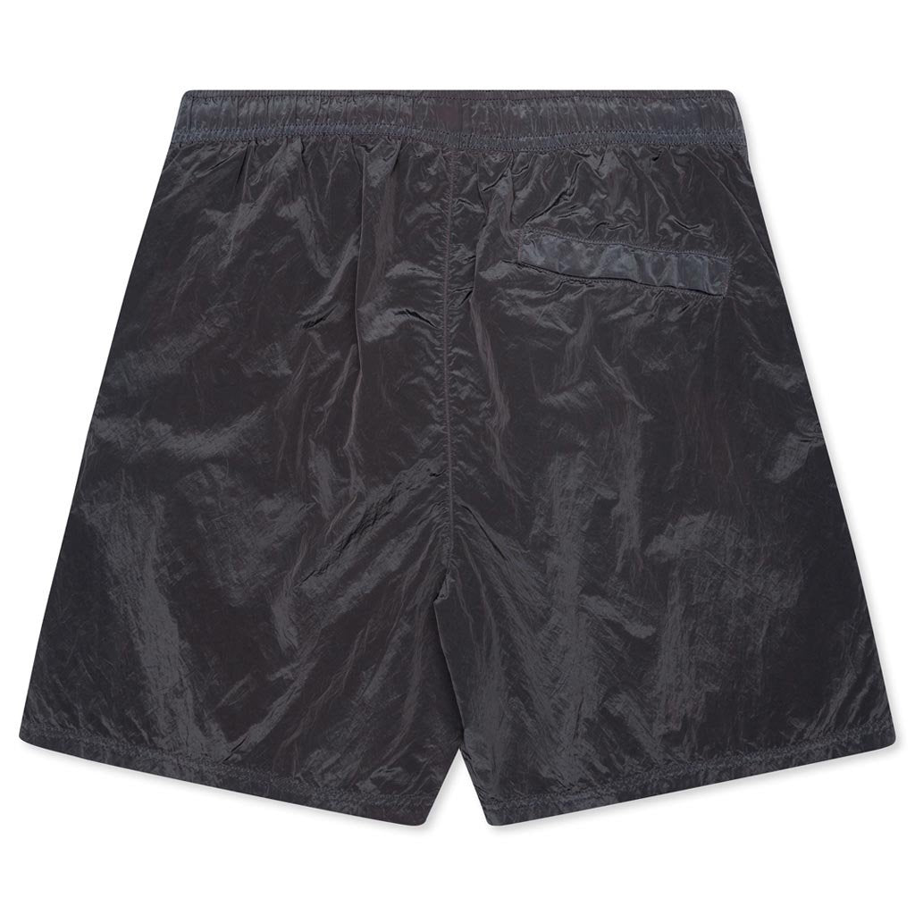 Nylon Metal Swim Trunks - Blue Grey