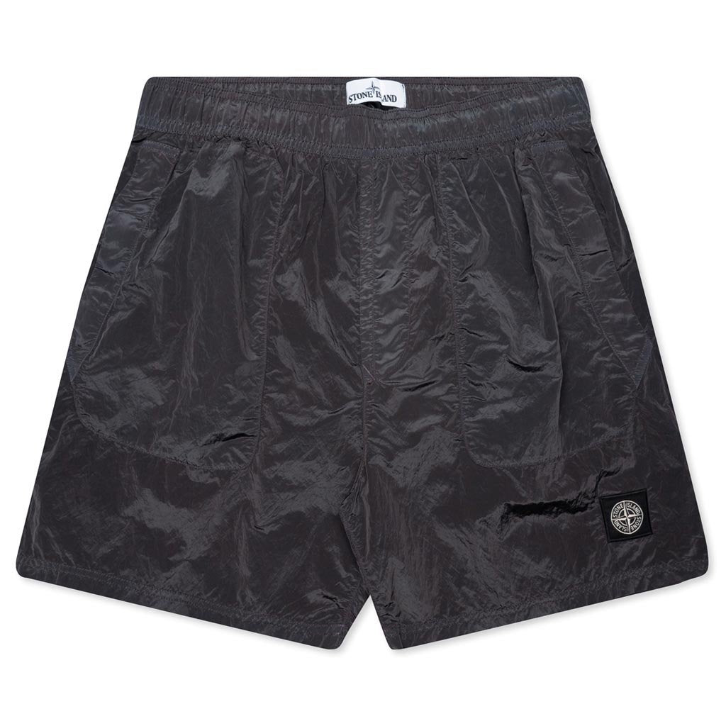 Nylon Metal Swim Trunks - Blue Grey