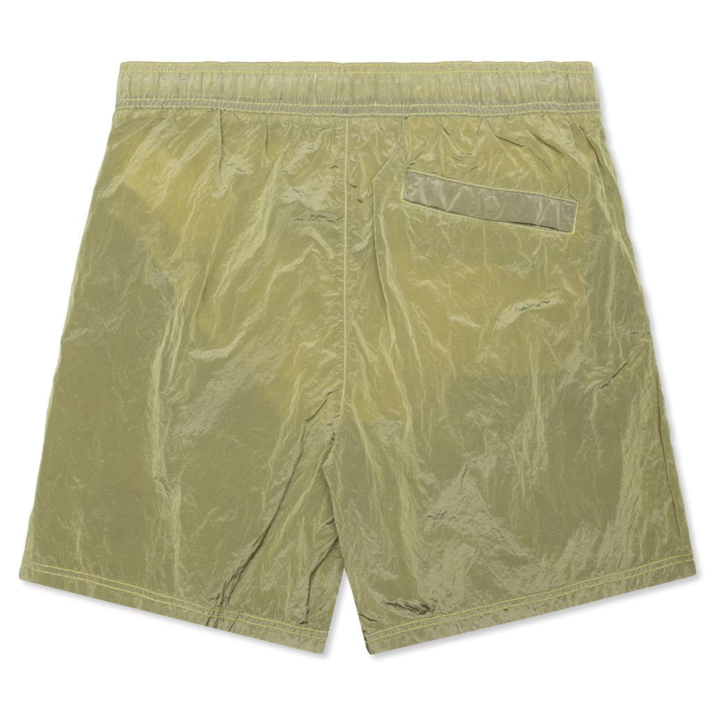 Nylon Metal Swim Trunks - Lemon