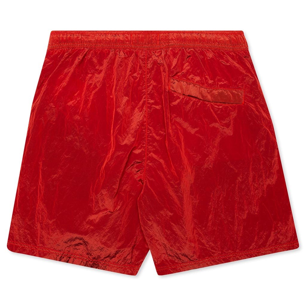 Nylon Metal Swim Trunks - Lobster Red