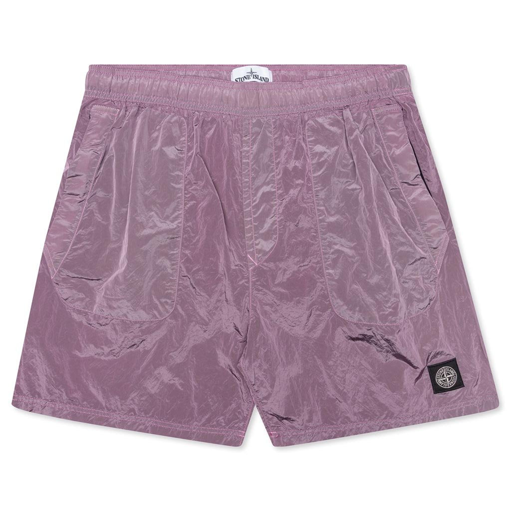 Nylon Metal Swim Trunks - Pink Quartz