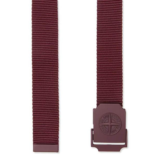Nylon Ribbon Belt - Dark Burgundy