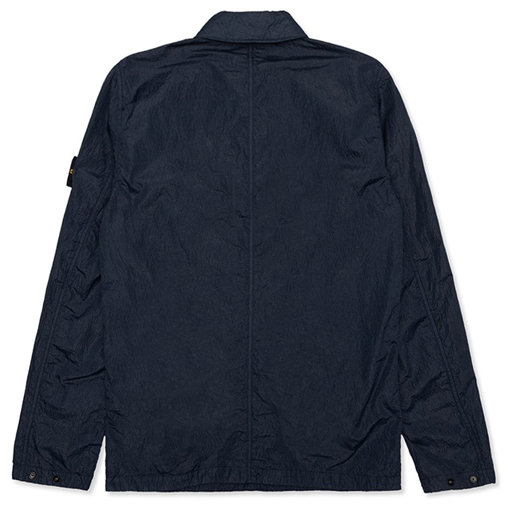 Over Shirt Logo Patch Jacket - Marine Blue