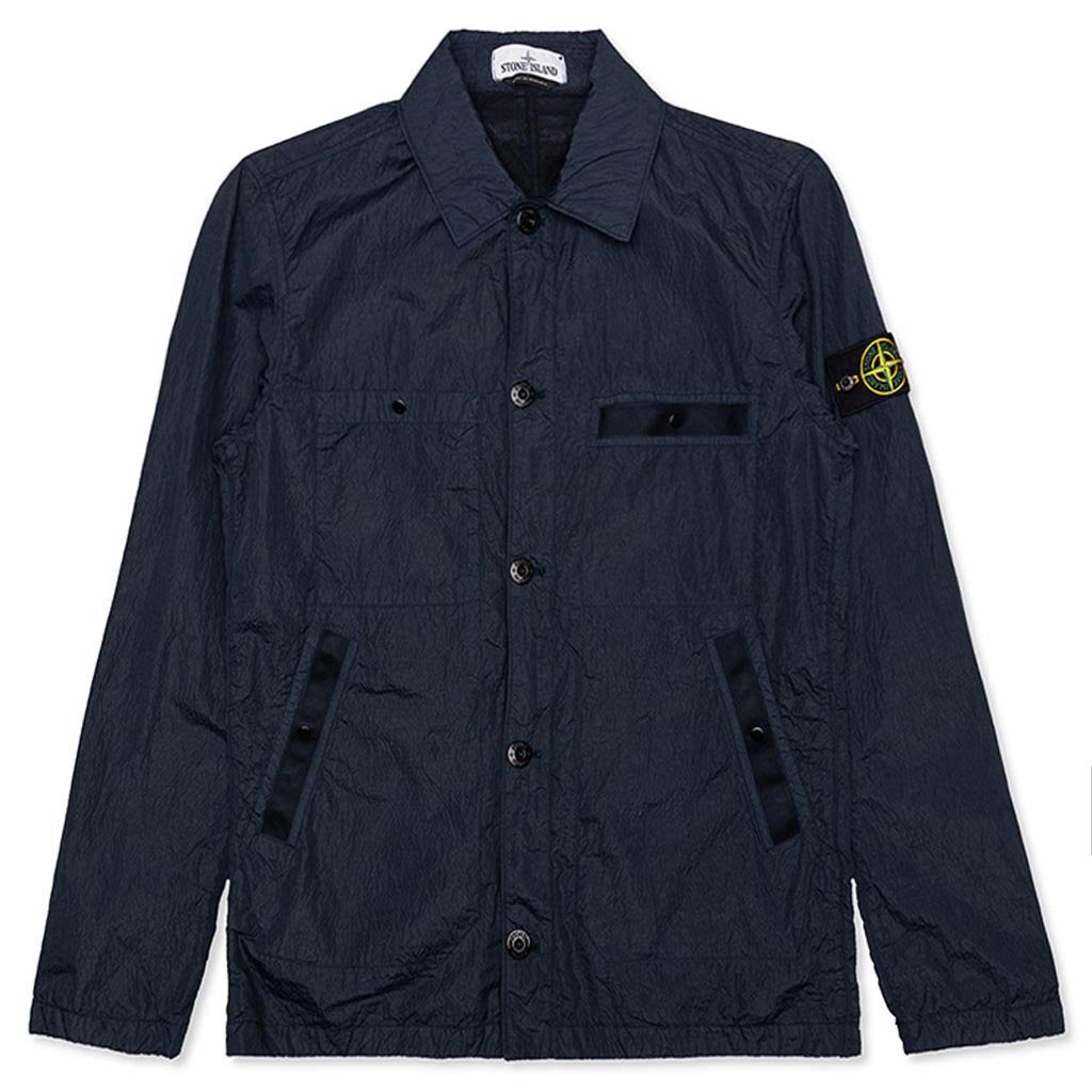Over Shirt Logo Patch Jacket - Marine Blue