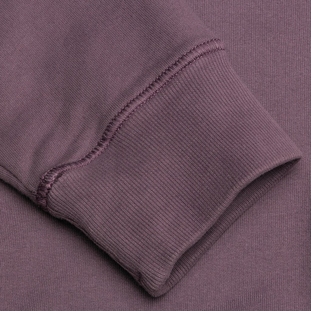 Ribbed Crewneck Sweatshirt - Purple