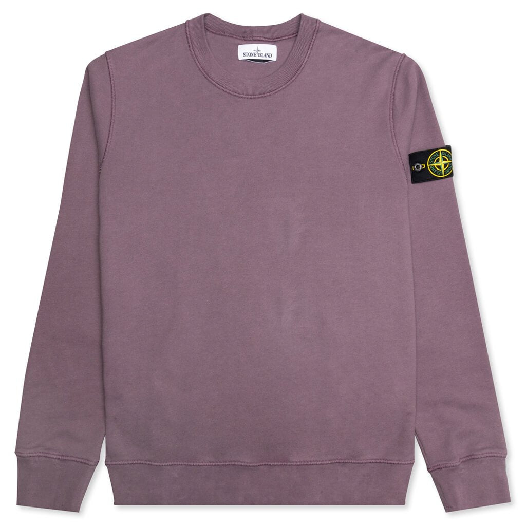 Ribbed Crewneck Sweatshirt - Purple