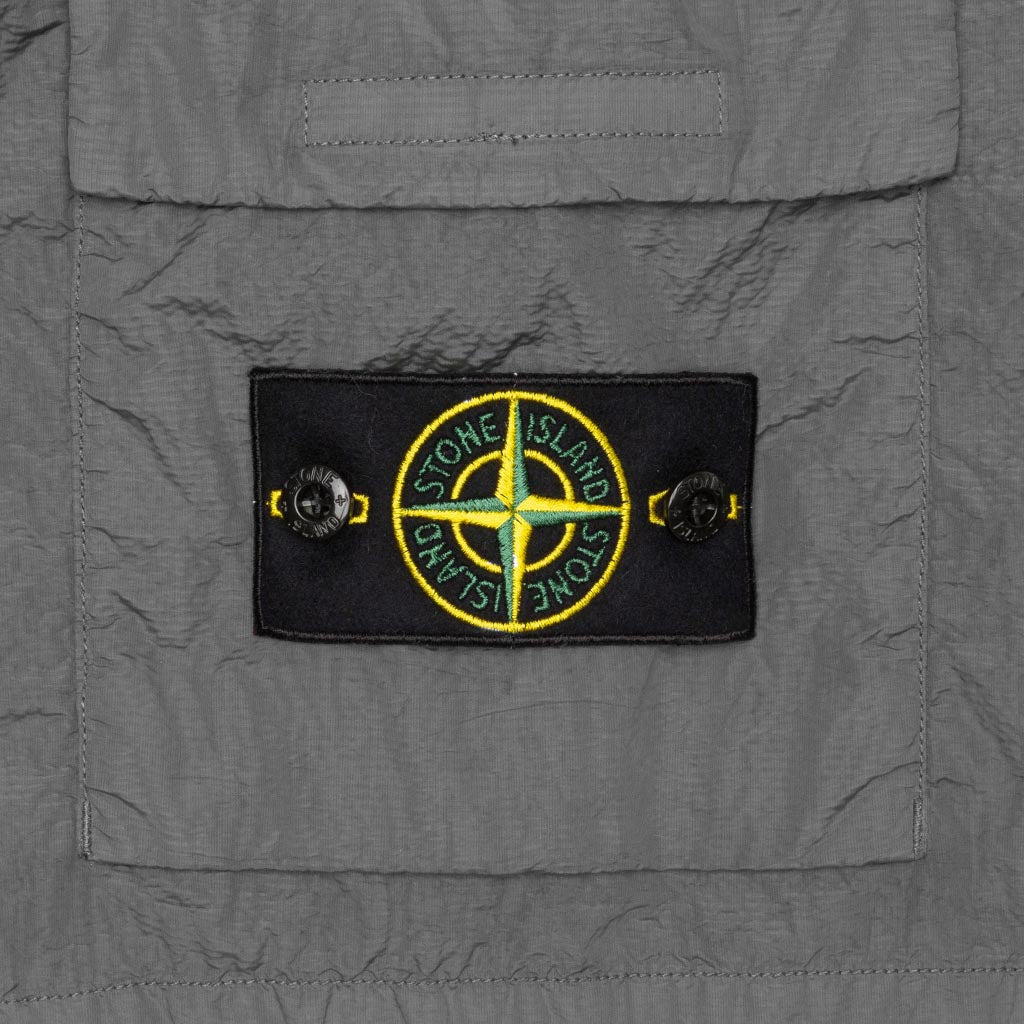 Seersucker Bermuda Cargo Shorts - Dust Grey