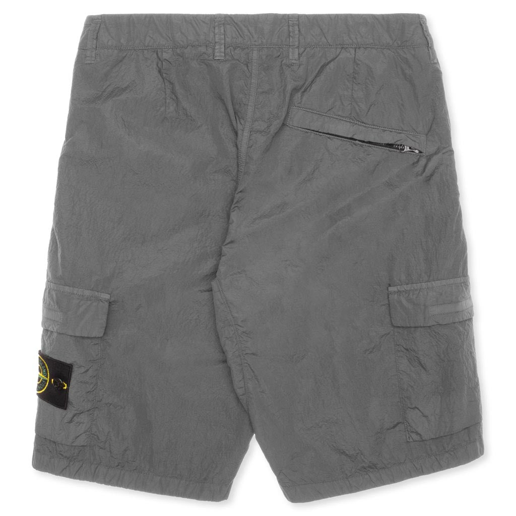 Seersucker Bermuda Cargo Shorts - Dust Grey