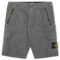 Seersucker Bermuda Cargo Shorts - Dust Grey