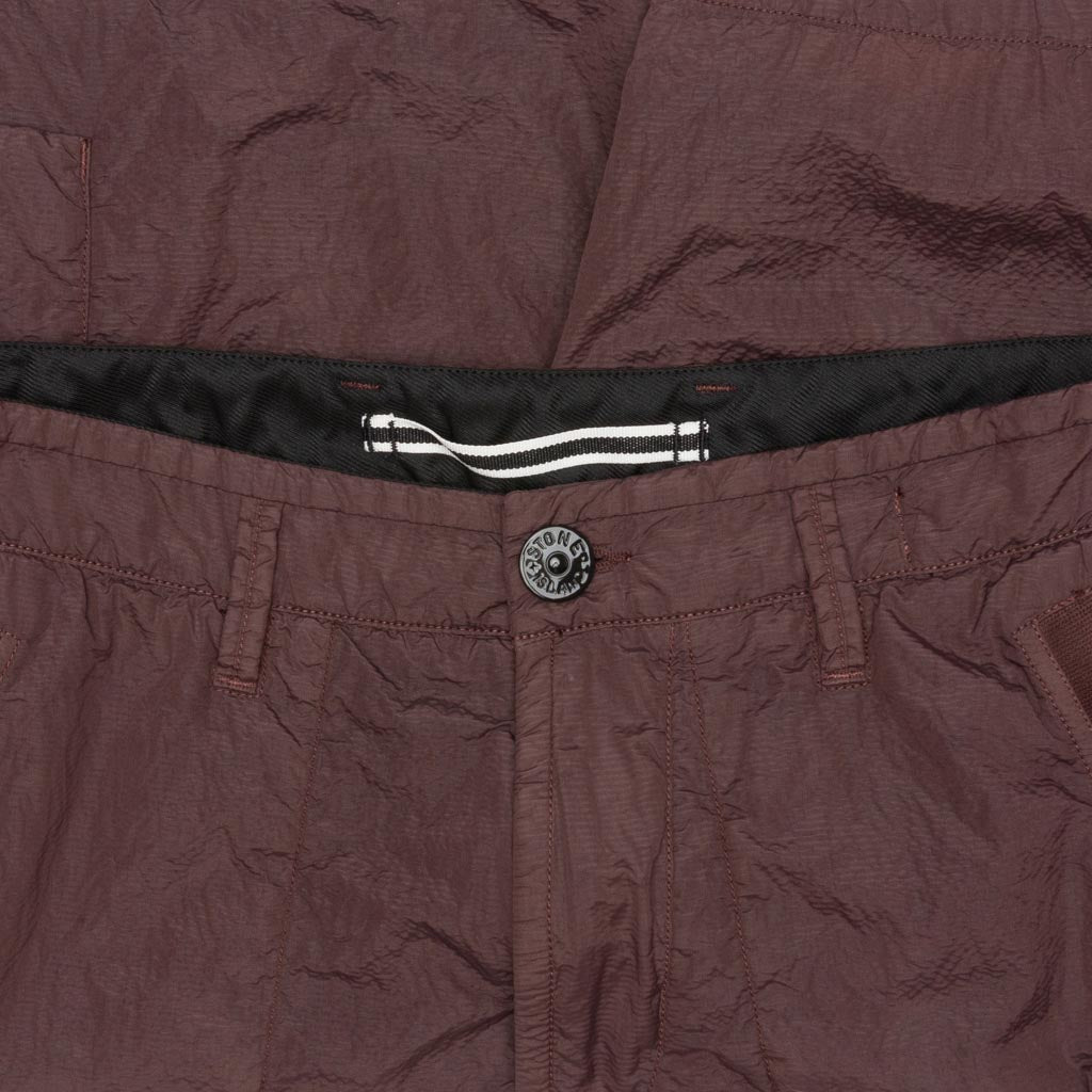 Seersucker Bermuda Cargo Shorts - Mahogany