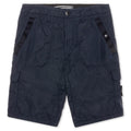 Seersucker Bermuda Cargo Shorts - Marine Blue