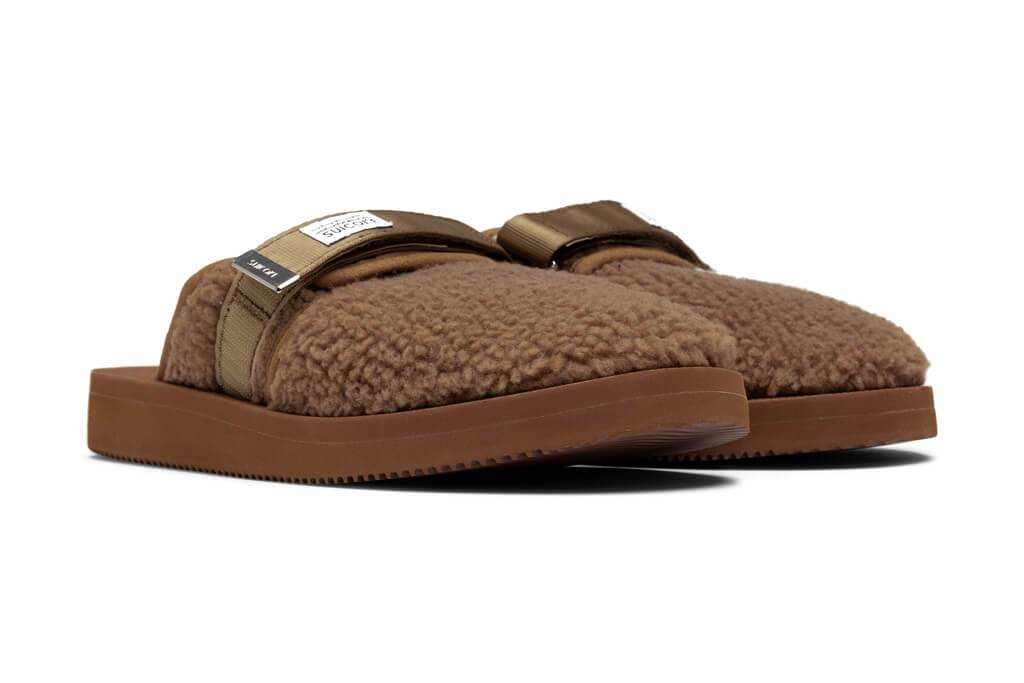 Sherpa Fleece Sliders - Brown